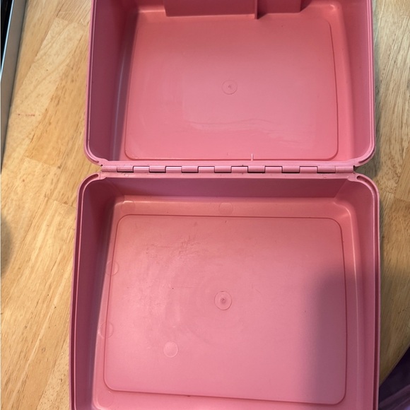 Used 1986 Looney Tunes Sylvester and Tweety Pink Plastic Lunch Box by Thermos - Picture 7 of 9